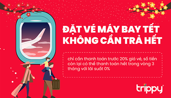 Đặt vé máy bay Tết, không cần trả hết